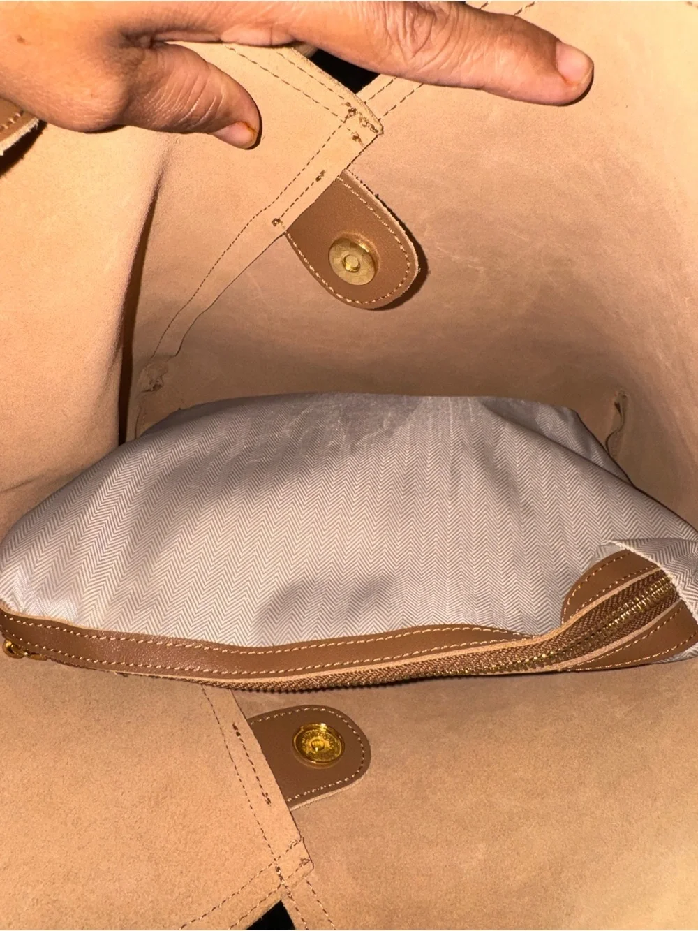 Brown faux Leather Braided-Handle Hobo Bag